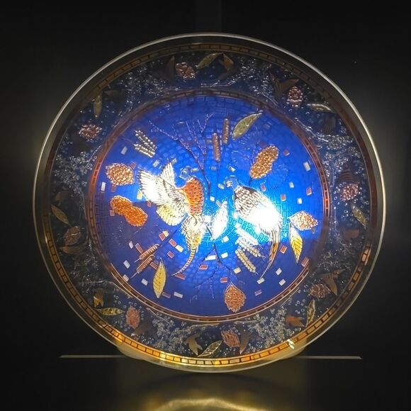 Vintage Houze Art Glass Decorative Mosaic Plate.Excellent Cond! - Picture 8 of 10